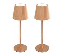 QJRGUY 2 Pack Rechargeable Lamp, Dimmable Touch Control, Metal Portable for Dining Room, Bedroom (Gold)