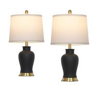 QJRGUY 23" Ceramic Set da Due con Capo di Setta a Gioiello, Jar per Stendita sul Lettino o Sillabo da Armadio, Lampada da Parafusaio con Coperchio per Stanza da Letto, Angolo del Tavolo da Divano