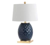 QJRGUY 25.5" Transizione con Gancio Metallico e Aletta di Luce per Camere da Lettre o Ufficio, Linneo (Navy/Gold)