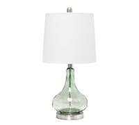 QJRGUY Colored Dimpled Glass Lamp con Scudo da Muta in Organo Semplice e Elegantemente - Pratico per Camera da Letto, Studiolo, Ufficio - Verde Sable