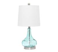 QJRGUY Colored Dimpled Glass Lamp con Scudo da Muta in Organo Semplice e Elegantemente - Pratico per Camera da Letto, Studiolo, Ufficio - Verde Sable