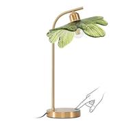 QJRGUY Lampade a Flessibile di Vetro Ambra Mid-Century con Contatore di Tocco per Soggiorno, Camera da Lettre, Ufficio (Giallo)