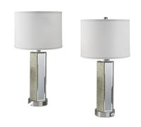 QJRGUY Lampetta Desk Luce con Due Porti USB, Visiera in Tessuto, Diminuizione a Testa Tripla, Adatto al Rappresentante o Studiare in Casa - Vetro Artigianale