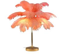 QJRGUY Lampo Moderno con Piume di Ostrich, 3 Colori Dimibile, Idoneo per Stanze da Ricostituire, Stanza da Letto, Ufficio o Ristorante (Pezzi Rosa)