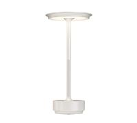 QJRGUY Rechargeable Cordless Portable Table Lamp, 3-Color Stepless Dimming, with Memory Function, Outdoor/Patio/Restaurant Suitable for Living Room, Dormitory, Office,(White-1)