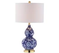 QJRGUY Table Lamp Chinese Style Elegance: Blue/White with for Living Room, Bedroom And Office - 27" H