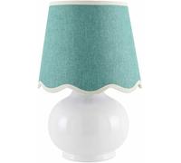 QJRGUY Tablet Lamp da Soggiorno con Bandiera di Cotone Moderno e Semplice, Base Ceramica elettrica per Camera da Letto, Studio o Ufficio (Verde)