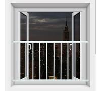 QJSZMEI Griglia di sicurezza per finestra (60 x 100 cm, bianco)