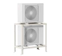 QJSZMEI Staffa di Supporto, Regolabile Supporto da Pavimento Universale, Mini Split Condizionatore d'Aria Rack, Doppio Staffa di Montaggio a Terra per Pompa di Calore Ammortizzatore