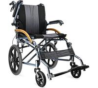 QJWM Carrozzina Pieghevole Manuale Pedali Antiscivolo ribaltabili Carrozzine Pieghevoli con Schienale Carrozzina Pieghevole per Viaggi in casa, Interni ed Esterni E
