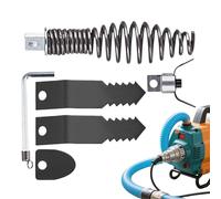 Qkbuza Accessorio Catena Per Furetto Di Canalizzazione, Set Combinato Di Pulizia E Taglio Di Guide, Strumento Di Stoppino Per Lavello Cucina Bagno Idraulico Commerciale