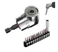 Qkbuza Adattatore di attacco per chiave angolare, adattatore angolare per punte per cacciavite, set di chiavi a da 105 gradi, attacco per trapano angolare, per cacciavite