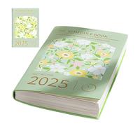 Qkbuza Agenda 2025 da donna, quaderno per riunioni con design pittorico, planner mensile, quaderno giornaliero, quaderno impermeabile per appuntamenti, ufficio, casa, registra questioni importanti