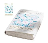 Qkbuza Agenda 2025 settimanale e mensile, quaderno per riunioni con design dipinto, planner mensile, agenda giornaliera, impermeabile, per ufficio, casa, registra questioni importanti