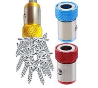 Qkbuza Anello magnetico a testa di cacciavite, 3 cacciaviti ad anello, ricambio per magnetizzatore, estrattore per installazione di mobili, riparazione auto