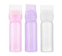 Qkbuza Applicatore per olio per capelli, 3 pezzi, flacone applicatore a pettine per radici, in ABS, per capelli e capelli, facile da applicare e mostra la quantità