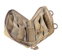 Qkbuza Borsa di sopravvivenza per esterni, borsa organizer per attrezzi urgenti, design riflettente con cerniera bidirezionale, per escursionismo, attività all'aperto, per uomini e donne, cachi, Refer