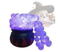 Qkbuza Calderone delle Streghe,Calderone da Halloween per Esterni con Effetto Bolle | Ciotola Decorativa per Cucina Eventi Porte di Casa Giardino Feste Case Te
