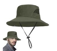 Qkbuza Cappello da | Cappelli Esterni UPF50+ per Uomini Protezione Solare - Copre Chef Pieghevole con Elastico Cordino per Giardinaggio Spiaggia Escursionismo Lavoro Nonni Donne Viaggi, Verde