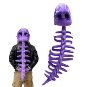 Qkbuza Costume Dinosauro Scheletro - Vestito gioco di ruolo con effetti sonori, costume Halloween - per adulti creatori contenuto teatro scuola eventi a tema convenzioni casa