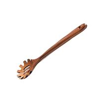 Qkbuza Cucchiaio per pasta, 2 pezzi, in legno, con denti, 32 x 8 cm, da appendere, resistenti al calore, per pasta, spaghetti, cucina, cottura