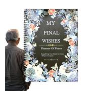 Qkbuza Death Planner Organizer - Organizzatore per gli arrangiamenti finali, quaderno guidato per la preparazione del testamento, gli ultimi desideri, informazioni importanti quotidiane, affari