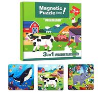 Qkbuza Giocattoli magnetici,Giochi magnetici da viaggio - Giochi di viaggio per ragazzi e ragazze 2-6 anni - Regalo di compleanno aereo auto strada materna