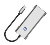 Qkbuza Hub di espansione USB C, sdoppiatore USB C portatile per laptop, stazione di trasmissione dati, espansore per riunioni, affari, dipendenti, appassionati di tecnologia, presentatori