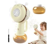Qkbuza Macchina Per Bolle - Bacchetta Bolle Bambini,Forma Ape Rotante Portatile Luci Colorate Gioco Spiaggia Aula Bambini Esterno Festa Viaggio Compleanno
