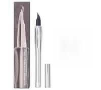 Qkbuza Matita per sopracciglia microblading, penna per sopracciglia a due poti, 0,8 ml di matita a due punte di lunga durata e non fatta, Strumento per la cura della bellezza eye trucco per il volto