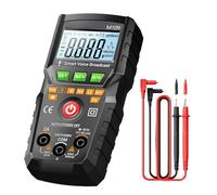 Qkbuza Multimetro Voltmetro | Misuratore 4000 Volt Ampere,Apparecchio di Test Elettronica con Annuncio Vocale Automatico per Risoluzione dei problemi Attrezzature Misura Elettricità Riparazione