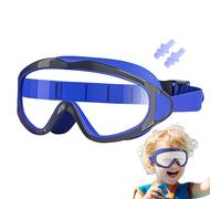 Qkbuza Occhiali da nuoto per piscina - Occhiali da piscina con tappi per le orecchie impermeabili - Occhiali impermeabili a visione ampia antiappannamento per immersioni subacquee e sport acquatici