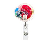 Qkbuza Porta distintivo - Porta badge retrattile | Clip retrattile per l'aggancio e l'organizzazione per il personale medico nei luoghi di lavoro delle scuole conferenze e ospedali
