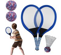 Qkbuza Racchetta da tennis per bambini, racchetta da badminton per bambini, 1 paio di giochi educativi con palla e per giochi, genitori, bambino interazione