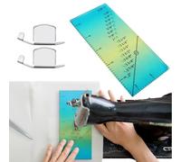 Qkbuza Righello guida per cuciture, strumento versatile in acrilico perforato, indicatori di linee versatili, strumento per tagliare linee rette per professionisti, principianti, artigianato