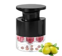 Qkbuza Snocciolatore di ciliegie a Pressione,Snocciolatore a 7 fori tipo a spinta | Utensile da cucina multifunzione per dessert marmellata succo di frutta sgranatoio per frutti di bosco