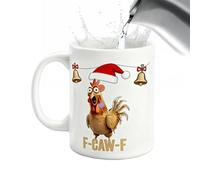 Qkbuza Tazza di pollo,Tazza d'acqua in ceramica | Tazze da caffè originali - Per uomini e donne per la casa e il lavoro per la routine mattutina, feste di compleanno, fine settimana, tempo libero