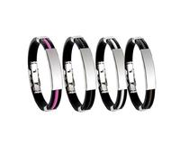 QKCQQTS Braccialetto in titanio, nuovo braccialetto unisex regolabile in titanio, adatto per uso quotidiano, palestra, all'aperto (4 pezzi) (4Pcs-a)