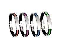 QKCQQTS Braccialetto in titanio, nuovo braccialetto unisex regolabile in titanio, adatto per uso quotidiano, palestra, all'aperto (4 pezzi) (4Pcs-m)