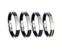 QKCQQTS Braccialetto in titanio, nuovo braccialetto unisex regolabile in titanio, adatto per uso quotidiano, palestra, all'aperto (4 pezzi) (4Pcs-b)