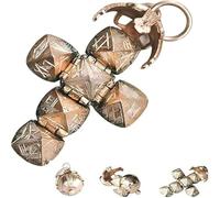 QKEOISUD Mini ciondolo a sfera massonica trasformabile, design trasformativo da sfera a croce, un simbolo portatile dell'eredità fraterna, mini ciondolo a sfera pieghevole per gioielli trasformabili