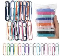 QKEPCY 1000 Pezzi Graffette Colorate Jumbo Metalliche Rivestite Fermagli Carta Assortiti Multicolore Ufficio Scuola Documenti Segnalibri