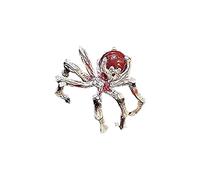 QKEPCY Anelli Punk Vintage a Forma di Ragno, Regolabile Anello Aperti Anello Gotico Punk Anello Regalo Halloween per Gioielli per Donna e Uomo (Rosso)