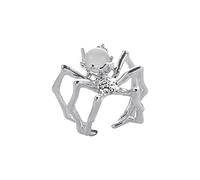 QKEPCY Anelli Punk Vintage Anello,Anelli Punk Vintage a Forma di Ragno,Regolabile Anelli Vintage Anello Aperti Anello Gotico Punk Anello Regalo Halloween per Gioielli per Donna e Uomo (Bianco)