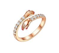 QKEPCY Anello Abbraccio Mani Che Abbracciano Anello Regolabile in Argento Sterling, Anelli Da Dito Aperti Caldi Anello Mani Abbraccio Coppia Romantica Anello Abbraccio Per Donna Uomo (Oro rosa)