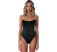QKEPCY Body Donna senza Maniche con Spalline Brillanti Bodysuit Skims Modellante Contenitivo Outfit Estivi Elegante Morbido Confortevole per Tutti I Giorni