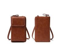 QKEPCY Borsa Donna Borsa a tracolla per Pelle Cellulare PU Pelle Mini Borso Porta Cellulare a Tracolla con Cinghie Regolabili Staccabili Scomparti Capienti Carte Cellulare