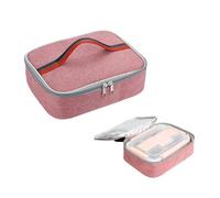 QKEPCY Borsa Termica Pranzo Rettangolare Compatta Portatile Isolante Tessuto Resistente Cerniera Robusta Maniglia Comoda Trasporto Facile