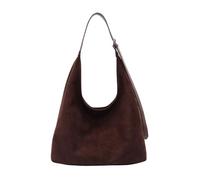 QKEPCY Borsa Donna Suede Bag Retro Suede Shoulder Bag Stylish Casual Commuter Tote Bag Adatto per lo Shopping di Lavoro