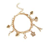 QKEPCY Bracciale Conchiglie per Donna Ragazze Braccialetto con Pendente Stella Marina Corona Cuore Boho Conchiglia Gioielli Accessori da Estivi Spiaggia Hawaii